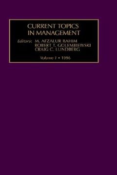 portada current topics in management: vol 1 (en Inglés)
