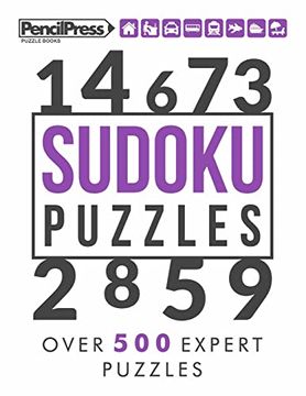 portada Sudoku Puzzles: Over 500 Expert Sudoku puzzles for adults (with answers) 