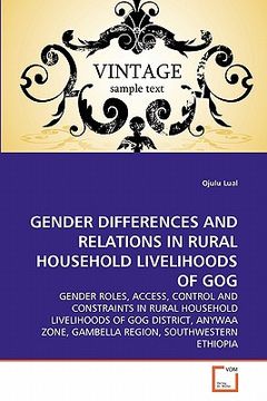 portada gender differences and relations in rural household livelihoods of gog (in English)