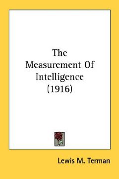 portada the measurement of intelligence (1916)