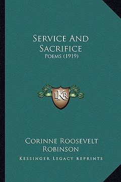 portada service and sacrifice: poems (1919) (en Inglés)