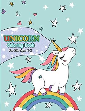 portada Unicorn Coloring Book for Kids Ages 4-8: Unicorn Coloring Book for Kids and Educational Activity Books for Kids (Books for Kids) (in English)