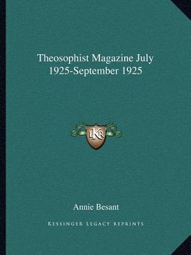 portada theosophist magazine july 1925-september 1925 (en Inglés)