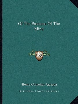 portada of the passions of the mind (in English)