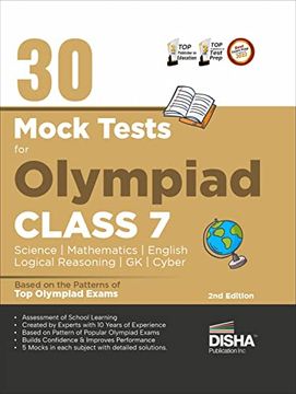 portada 30 Mock Test Series for Olympiads Class 7 Science, Mathematics, English, Logical Reasoning, GK/ Social & Cyber 2nd Edition (en Inglés)