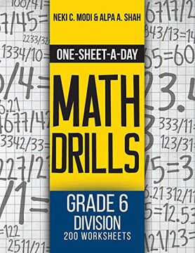 portada One-Sheet-A-Day Math Drills: Grade 6 Division - 200 Worksheets (Book 20 of 24) 