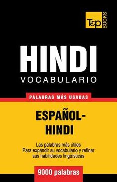 portada Vocabulario Español-Hindi - 9000 palabras más usadas