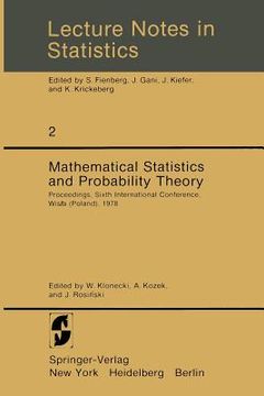 portada mathematical statistics and probability theory: proceedings, sixth international conference, wisla, poland, 1978 (en Inglés)