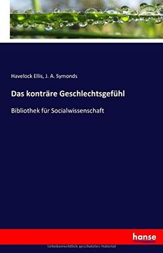 portada Das konträre Geschlechtsgefühl: Bibliothek für Socialwissenschaft (German Edition)