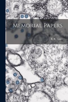 portada Memorial Papers; 1 (in English)