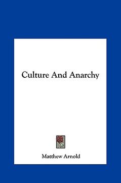portada culture and anarchy (en Inglés)