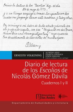 portada Diario de Lectura de los Escolios de Nicolás Gómez Dávila Cuardernos i y ii Primera Edición
