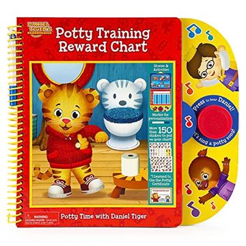 portada Daniel Tiger Potty Training Reward Chart, Potty Time With Daniel! Workbook Includes Stories, Activities, Stickers, and Sound Button! Sprial-Bound Book (in English)