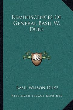 portada reminiscences of general basil w. duke (en Inglés)
