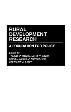 portada Rural Development Research: A Foundation for Policy (Contributions in Economics & Economic History) (in English)