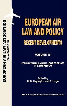 portada european air law association series volume 18: european air law and policy recent developments