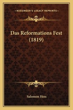 portada Das Reformations Fest (1819) (en Alemán)
