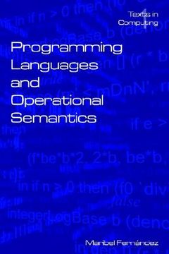 portada programming languages and operational semantics: an introduction (en Inglés)