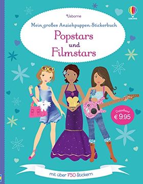 portada Mein Großes Anziehpuppen-Stickerbuch: Popstars und Filmstars (en Alemán)