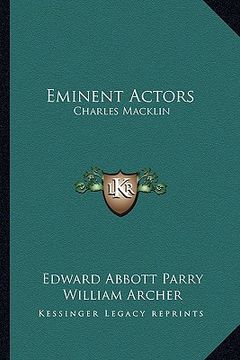 portada eminent actors: charles macklin (in English)