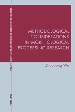 portada Methodological Considerations in Morphological Processing Research (en Inglés)