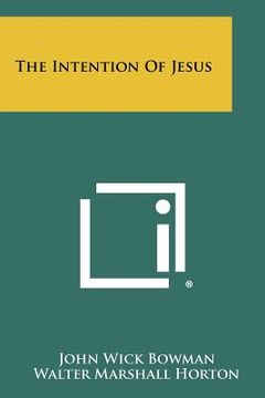 portada the intention of jesus (in English)