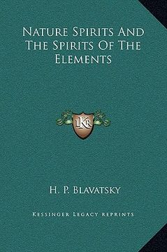 portada nature spirits and the spirits of the elements (en Inglés)