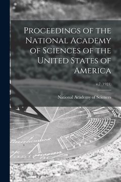portada Proceedings of the National Academy of Sciences of the United States of America; v.7 (1921) (in English)