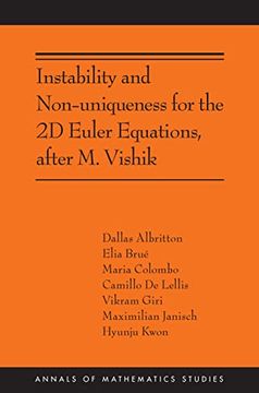 portada Instability and Non-Uniqueness for the 2d Euler Equations, After m. Vishik: (Ams-219) (Annals of Mathematics Studies, 219) (en Inglés)