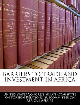 portada barriers to trade and investment in africa (in English)