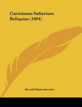 portada carminum saliarium reliquiae (1894) (in English)