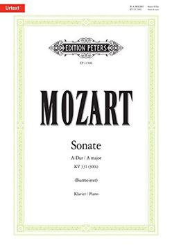 portada Piano Sonata in a K331 (300i): Based on the Recently-Discovered Partial Autograph, Urtext, Sheet (en Inglés)