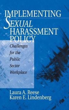 portada implementing sexual harassment policy: challenges for the public sector workplace