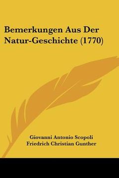 portada bemerkungen aus der natur-geschichte (1770) (en Inglés)