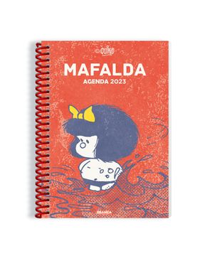 portada Agenda Mafalda 2023 Anillada Tapa Roja