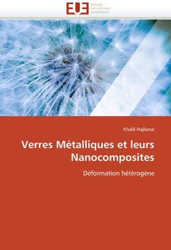 portada Verres Metalliques Et Leurs Nanocomposites