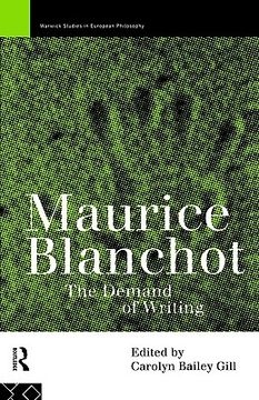 portada maurice blanchot: the demand of writing