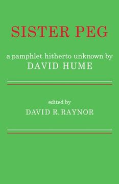 portada Sister Peg: A Pamphlet Hitherto Unknown by David Hume (Cambridge Studies in the History and Theory of Politics) (en Inglés)