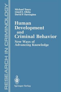 portada human development and criminal behavior: new ways of advancing knowledge (en Inglés)