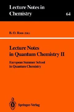 portada lecture notes in quantum chemistry ii (en Inglés)