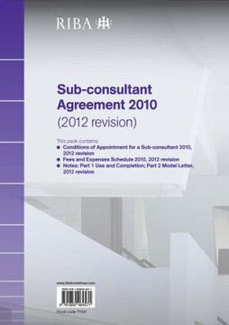 portada Riba Sub-Consultant Agreement 2010 (2012 Revision) (en Inglés)
