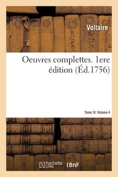 portada Oeuvres Complettes. 1ere Édition. Tome IV. Volume 4 (in French)