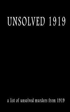 portada Unsolved 1919 (en Inglés)