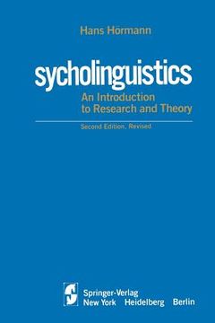 portada Psycholinguistics: An Introduction to Research and Theory (en Inglés)