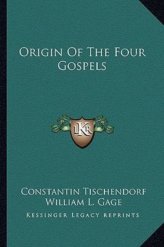 portada origin of the four gospels (in English)