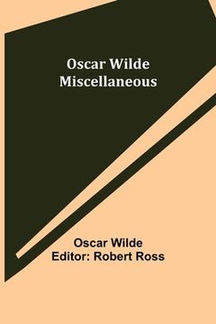 portada Oscar Wilde Miscellaneous