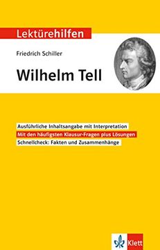 portada Klett Lektürehilfe Friedrich Schiller Wilhelm Tell: Interpretationshilfe für die 8. -10. Klasse (en Alemán)
