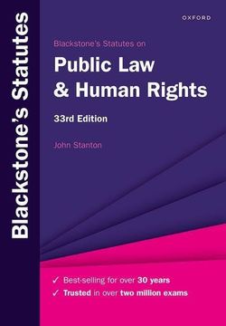 portada Blackstone's Statutes on Public law & Human Rights (en Inglés)