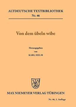 portada Von dem Übeln Wîbe (Altdeutsche Textbibliothek) (en Alemán)