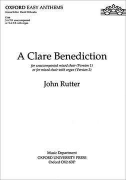 portada A Clare Benediction (en Inglés)